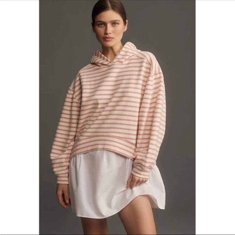Pilcro Pink and White Striped Mini Dress